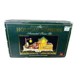 New Bright 380-4 The Holiday Express Animated Train Set Log Mill Wood Car